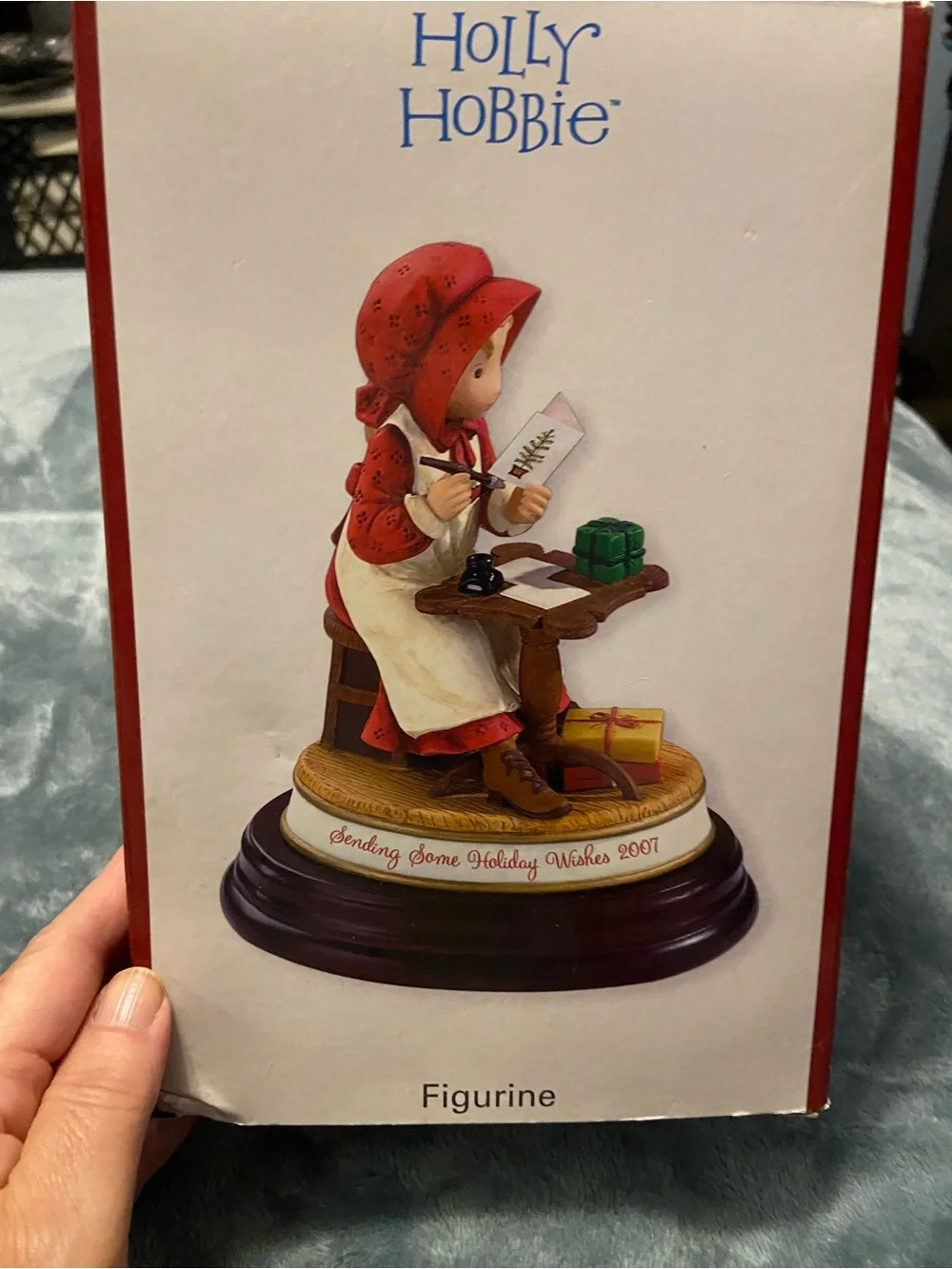 Red Holiday Figurine Writing Ornament - Unbranded